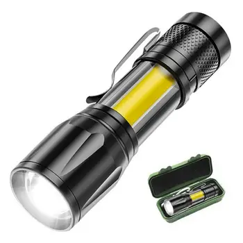 Anti-Alunecare, Design Telescopic Suport Stilou Nou Mini Lanterna Led-Uri Lentile Convexe Lanterna Cu Ridicata Strălucitoare Și Orbitoare Efect Cald 12