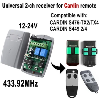 Aplicabile Cardin usa de Garaj 433,92 MHz cu cod de rulare de control de la distanță receptor 2 CANALE DC 12V-24V comutator 12