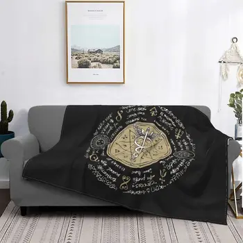 Astrologie Rune Pătură Flanel Textile Decor Amuleta Mister Tarot Ultra-Moale Arunca Pături pentru Canapea Masina Cuvertură de pat