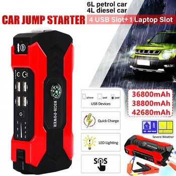 Autentic 12v 36800mah Jump Starter Auto Power Pack Auto Portabil Baterie Booster Incarcator 12V Dispozitiv de Pornire Masina Diesel Starter 14