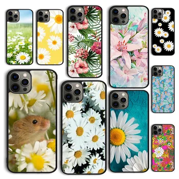 Autumu Daisy Flori Florale Abstracte Caz de Telefon Acoperă pentru iPhone 15 12 mini X XS XR 11 13 14 Pro Max SE 2020 6S 7 8 Plus Coque 2
