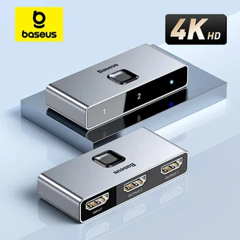 Baseus compatibil HDMI Switcher 4K 60Hz Bi-Direcție 1x2/2x1 HDR Adaptor Audio pentru PS4 Caseta de TV 4K HD compatibil HDMI Switcher