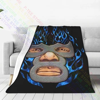 Blue Demon Mexican Luchador Pătură De Catifea Pe Canapea De Înaltă Calitate, Prietenoase Cu Pielea Decorative Canapea 17