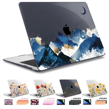 Blue Mountain Greu de imprimare caz pentru MacBook 2023 M2 Aer 15 13 inch A2941 A2681 Pro 13 inch caz A2338 14 inch A2779 A2442 Retina