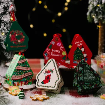 Bomboane de Stocare Cutii de Imprimare de Desene animate de Crăciun Cadou de Crăciun Organizator Borcan Ornament Decor Festiv pentru turtă dulce Cookie-uri de Ciocolată 21