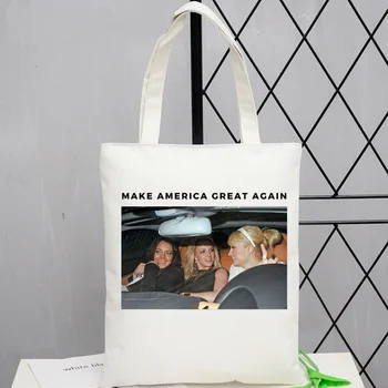 Britney Face America de Mare din Nou geanta eco panza bolsa de reciclare sac bolsas de tela alimentar sac bolsas ecologicas tesatura cabas 20
