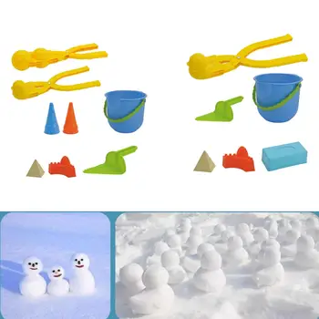 Bulgăre de zăpadă Clip Zăpadă Clip de Desene animate Formă de Bulgăre de zăpadă de Luare Instrument de Lupta Bulgăre de zăpadă Joc pentru Fete Baieti Plaja de Nisip Activități în aer liber 10