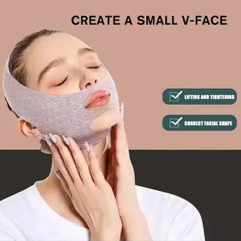 Bărbie, Obraz Slăbire Bandaj V V Shaper Linie Masca De Ridicare Lifting Facial Anti-Rid Curea Trupa Masca De Dormit De Frumusețe Sănătate 5