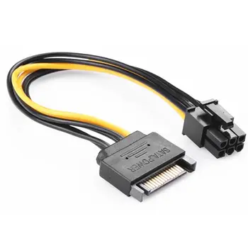 Cablu de Alimentare SATA 15 Pin La 6 Pin PCI EXPRESS PCI-E Sata Convertor Grafic Adaptor Video Card Cablu de Alimentare