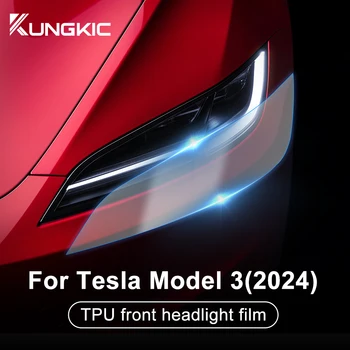 Caroserie Faruri Folie De Protectie Pentru 2024 Tesla Model Nou 3 Highland Far Stop Lumina Consola Centrala Filmul Accesorii 9
