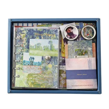 Casete Ulei Set Washi Cutie Cadou De Papetărie Buc/ Gogh Lipicios Pictura Autocolant Notă Notebook 150 Van Notepad Liant Card