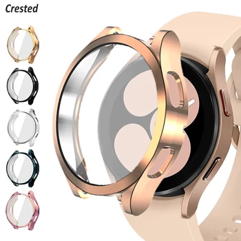 Caz pentru samsung Galaxy watch 5/4 clasic 46mm/42mm TPU Placat cu toate-în jurul valorii de bara de protecție Ecran protector Galaxy watch 4 44mm 40mm 1