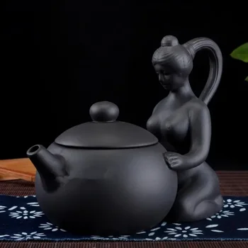 Ceainice Yixing Chineză Manual Xi Shi Ceainic Autentic Zisha Ceainic Violet Oală De Lut Kung Fu Set De Ceai 3