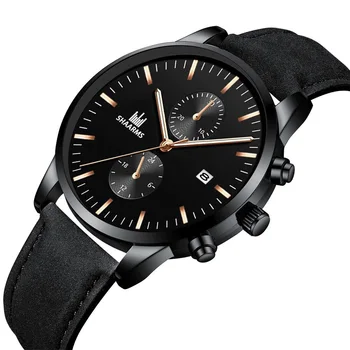 Ceas Original pentru Barbati de Lux Brand de Top Quartz Curea din Piele de Afișare a Datei Ceasuri Reloj Hombre 16