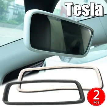 Central oglinda retrovizoare acoperire Pentru Tesla Model Y 3 Silicon Caz Centrul de Control de Navigare Ecran Cadru capac de Acoperire