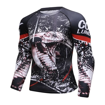 Cody Lundin Compresie Sport T-Shirt Rashguard Barbati Maneca Lunga Spandex Bluza Pentru Sala de Fitness Sport Box Jersey