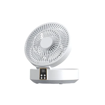 Control de la distanță fără Fir care Circulă Aerul de Răcire Ventilator Cu LED-uri de Lumină Rabatabile Electric Montat pe Perete Fan Desktop Fan
