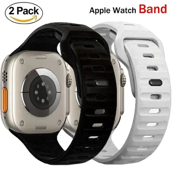 Curea Silicon moale Pentru Apple Watch Band Ultra 2 49mm 44mm 45mm 42mm 41mm 42mm 38mm Sport Watchband iwatch Serise 8 se 7 6 5 4 3 9
