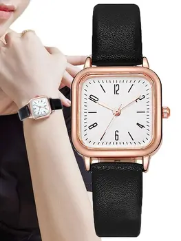 De lux 2023 Nou Digital Simplu Doamnelor Ceasuri Cuarț Ceas de Moda brad Femei Negru din Piele pentru Femei Cadou Ceas Ceas de mână
