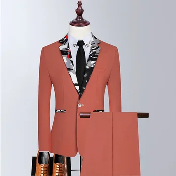 De înaltă Calitate (Sacou + Pantaloni) Bărbați Stil Britanic de Moda Elegant Simplu Business Casual Domn Subțire Costum 2 Piese 10