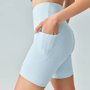 De înaltă Calitate Yoga pantaloni Scurți de Sport pentru Femei de Înaltă Talie Pantaloni Respirabil Rapid Funcționare Uscată de Fitness, pantaloni Scurți de Ciclism 14