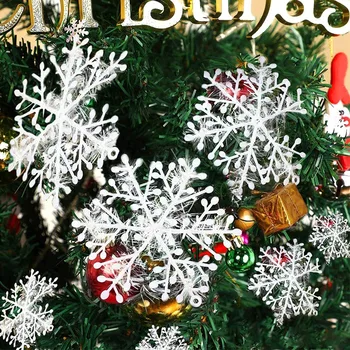 Decoratiuni de craciun 2024 Fulg de zăpadă Pom de Crăciun Pandantive Alb Lichidare de Crăciun Anul Nou Decor 6/8/11/15/18cm Fulg de nea 6Pcs/Set 12