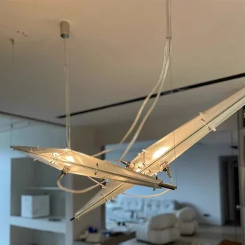 Designer Pandantiv Lumina pentru Restaurant Bar de Decorare Arta de CONDUS Abajur de Sticla Fâșie Lungă Candelabru Nordic Lampă de Agățat 11