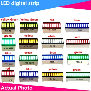 Digital cu LED Tub Lumina Benzi 5/8/10/12-Segment Display Luminos Roșu 16 Metri B8R Opt Segmente Emițătoare de Lumină Benzi 9
