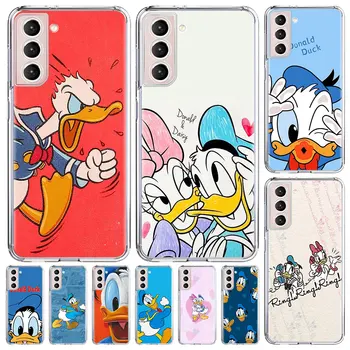 Disney Donald Duck Funda pentru Samsung Galaxy S23 S20 S22 Ultra S21 FE S8 S9 S7 Edge S10 S10e Plus Clar Telefon Moale Caz Capacul 21