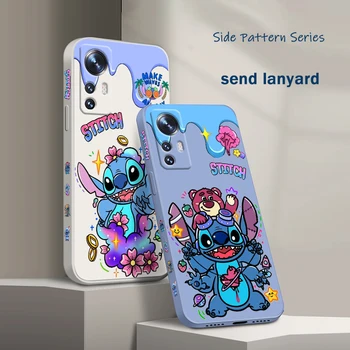Disney Stitch Anime Pentru Xiaomi Mi 13 12T 12S 12X 11i 11X 11T 10T 10S Pro Lite Ultra Lichid Stânga Frânghie Moale Caz de Telefon 2