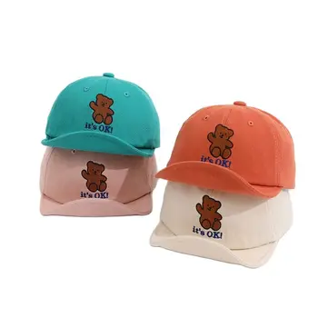 Doitbest Copil pălărie Fată Băiat Moale refuz ursul Desene animate Snapback reglabila copil Copil HipHop Pălărie de Soare capac timp De 1 până la 4 Ani 2