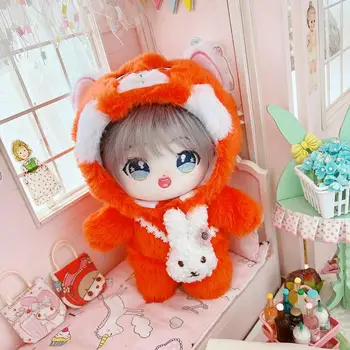 Drăguț 20cm Idol coreean Păpușă Jucărie de Pluș Haine Moi Animal Portocaliu Panda-o bucată de îmbrăcăminte, Păpuși, Haine Copii, Jucarii Cadouri de Păpuși 20