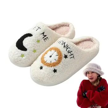 Drăguț Papuci de Interior Stil Nou Copii Iarna Papuci de casă Ceas Luna Papuci de Casa Pantofi de Interior Non-Alunecare de Interior Acasă pantofi 10