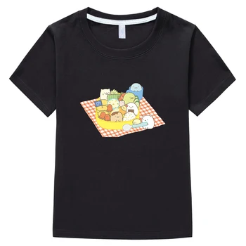 Drăguț Sumikko Gurashi de Desene animate T-shirt pentru Baieti si Fete pentru Copii Tricouri din Bumbac 100% de Vara cu Maneci Scurte Tee-shirt Confortabil Moale