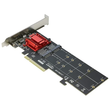 Dual NVMe PCIe M. 2 NVMe SSD PCI-E 3.1 X8/X16 Suport pentru Card M. 2 (Tasta M) NVMe SSD