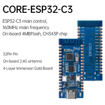 ESP32 Consiliul de Dezvoltare ESP32-C3 CORE-ESP32-C3 CH343P WiFi + Bluetooth Module Core Bord Pentru Arduino Microfon UART GPIO SPI 7