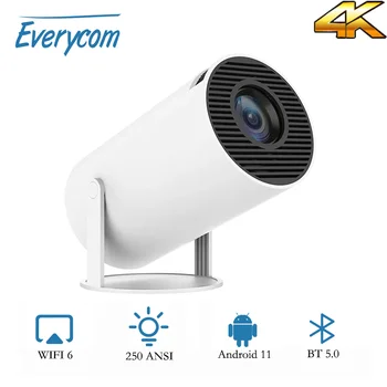 Everycom HY300 Mini Proiector Home Theater LED Proiector 720P Android 11 Smart TV 4K BT 5.0 1080P Cinema în aer liber WIFI 6 pentru gaming 3