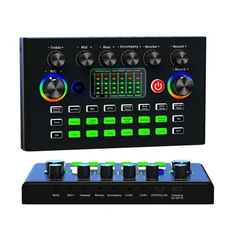 F009 placa de Sunet Microfon Mixer de Sunet Audio de Amestecare Consolă Amplificator Dj Echipamente pentru Înregistrarea emisiunilor KTV Muzica de Joc 17