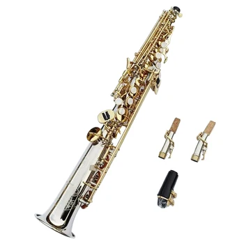Fabricat în Japonia Yanagisa Saxofon Soprano WO37 Argintare Nichel Cheie Cu Cazul Saxofon Soprano instrument muzical purtător de cuvânt Ligatură
