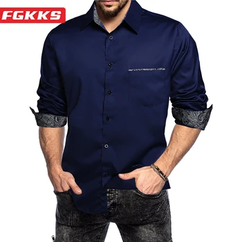 FGKKS 2023 Tricou Casual Barbati Primavara Si Vara Produse din Bumbac Respirabil de Sus Design de Înaltă Calitate de Vânzare Fierbinte Camasa Barbati 7