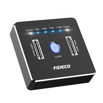 FIDECO Ssd Duplicator Cloner Dual-bay Offline Clona USB de Tip c pentru NVME C USB 3.1 Gen 2 M. 2 Nvme SSD Docking Station 1