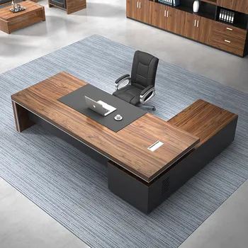 Fierbinte de Vânzare, Preț Ieftin Modern Stil Simplu, MDF Material în Formă de L de Șeful Ceo birou Birou Birou Executiv cu Cabinetul