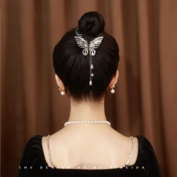 Fluture Moț de Păr Clip pentru Femei Pietre Scobite de Păr Gheare Fete de Lux Frizură Elegant de Moda Accesorii de Par 6