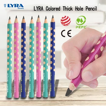 Germană LYRA corectate prindere stil groase triunghiulare suport stilou pentru copii scris de duritate B gaura creion 18