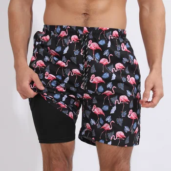 GITF Vara Noi Vrac Bărbați Agrement Plaja pantaloni Scurți de Sport Imprimate Dublu-strat Anti-lumină Plus Dimensiune Codrin 20