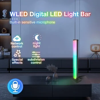 GLEDOPTO WLED Lumina Bar, Digital RGB IC de Culoare LED-uri WiFi APP Alexa EchoControl DC5V USB Microfon Muzica Modul DIY Iluminat Dinamic