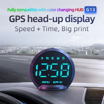 GPS HUD Auto Vitezometru KMH MPH Head Up Display Auto Smart Digital de Alarmă Memento Metru Electronice Accesorii pentru Masina 10