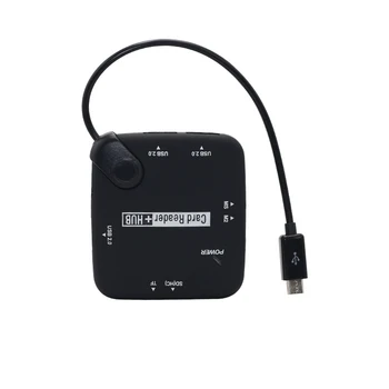 Hard disk mobil micro USB cu cablu de alimentare, date OTG card reader HUB pentru telefoane mobile 7