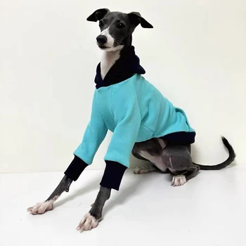 Iarna Îngroșat Cu Glugă De Culoare Bloc De Companie Tricou Cald Ogar Whippet De Mari Dimensiuni Haine De Câine 1