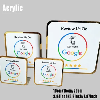 Imprimare personalizata pe Google Review Cardul de Suport NFC Acrilice NFC Google Revizuire Semn Google Placa 6